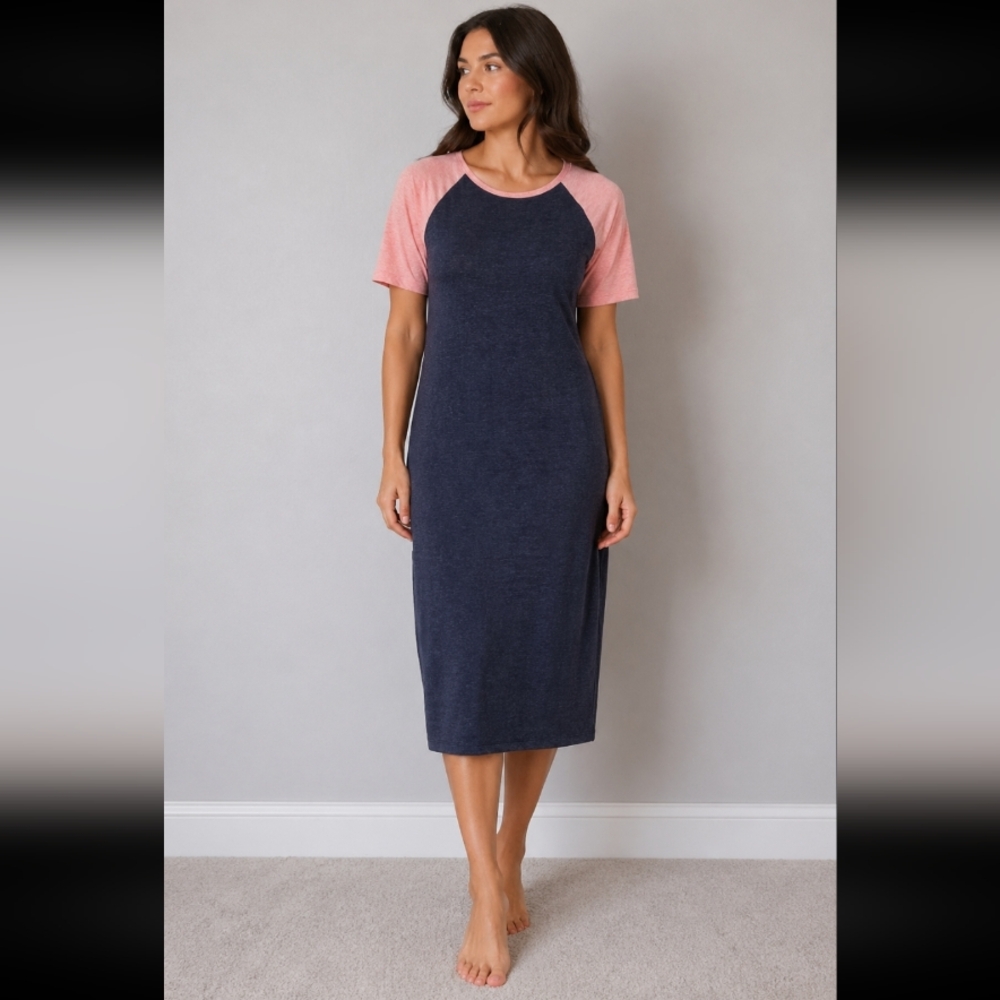 LULAROE XXS Heathered Julia Baseball T Dress